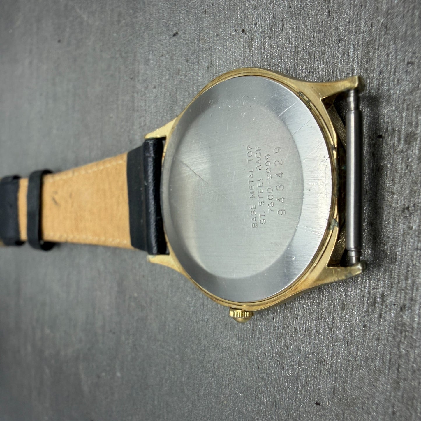 Seiko Watch Men 33mm Brown Dial Gold Tone Round 7800-8009 PARTS Vintage9