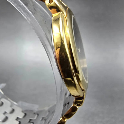 Movado Museum Watch Women 26mm Black Dial Gold Tone Round 87.A1.833 New Battery3