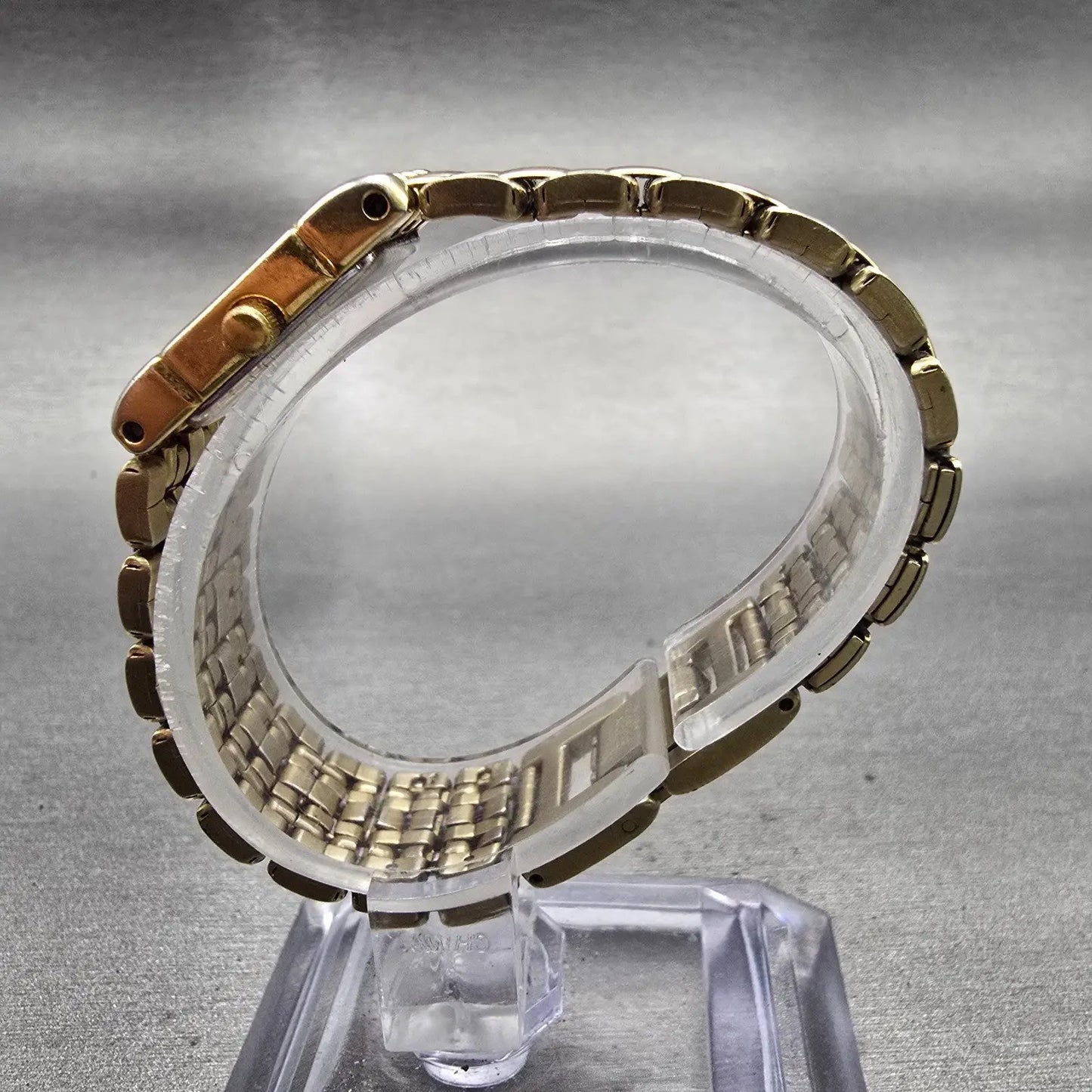 Citizen Watch Women 14mm Gold Dial Gold Tone Rectangle 5421-K10821 New Battery G6