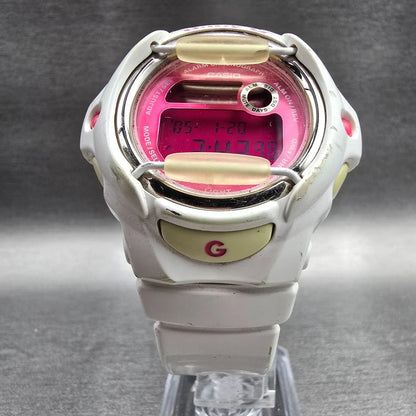 Casio Baby-G BG-169R Watch Women 43mm Pink Dial White Chrono Alarm New Battery P5