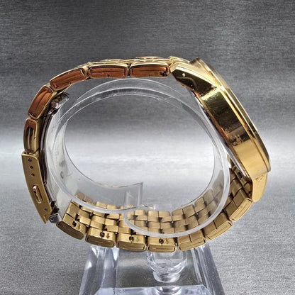Citizen Watch Men 41mm Gold Dial Gold Tone Daydate 1502-S097835 New Battery8