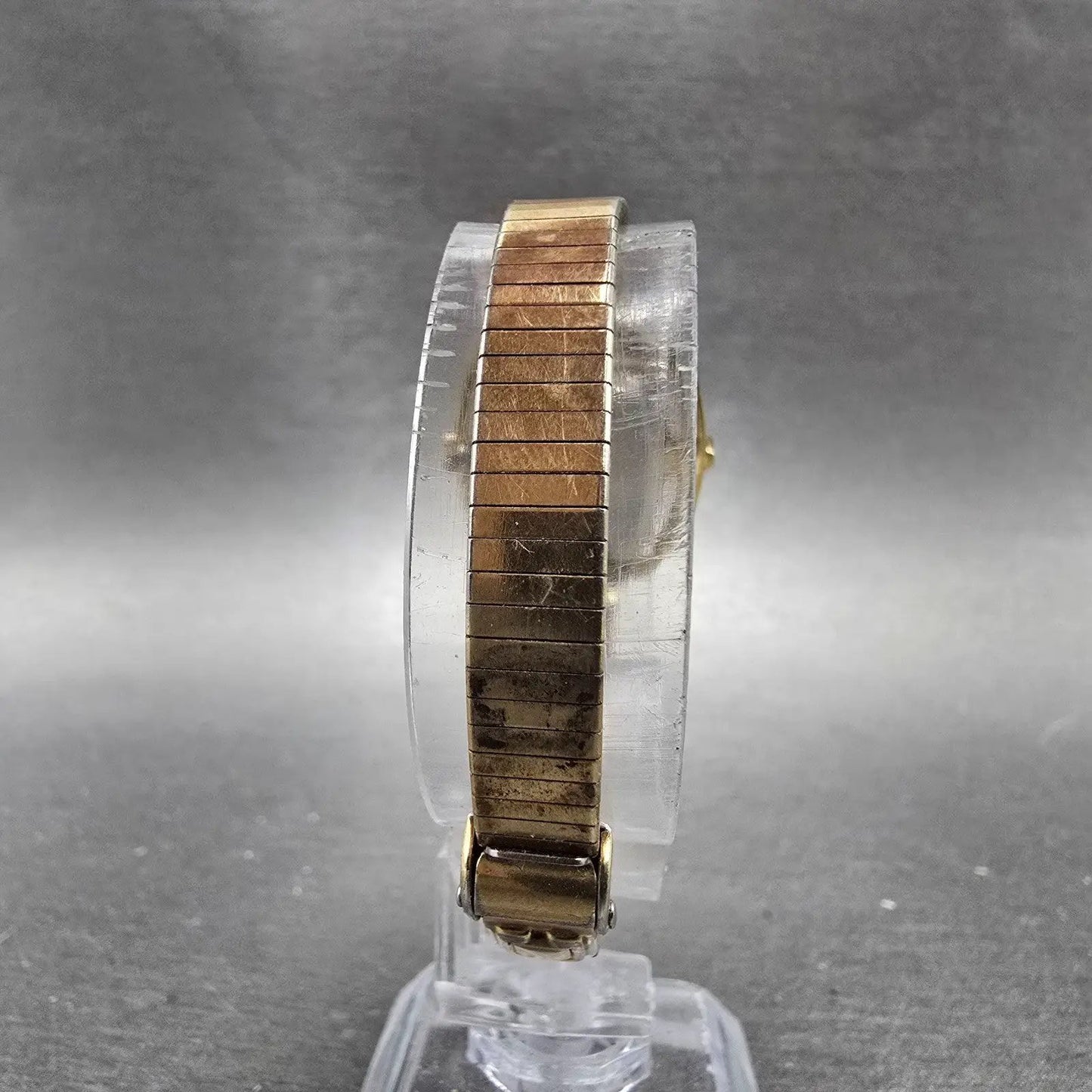 Bulova Dior Tank Watch Women 25mm Champagne Dial Gold Tone Manual PARTS Vintage9