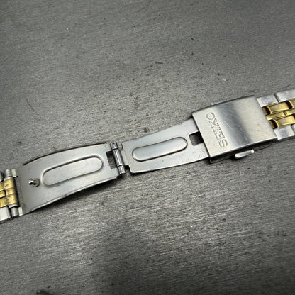 Seiko Bracelet 18mm Two Tone Stainless Steel 4A4K1C1 Tri-Folding Clasp18