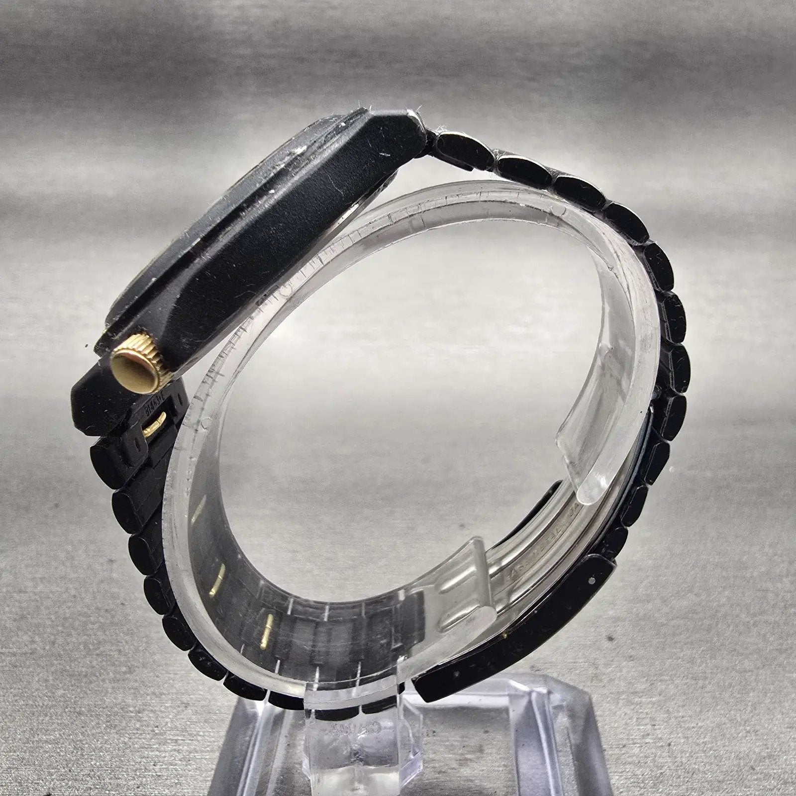 Seiko Sports 150 Watch Men 37mm Black Dial Black Tone Daydate 5H23-7029 New Batt6