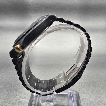 Seiko Sports 150 Watch Men 37mm Black Dial Black Tone Daydate 5H23-7029 New Batt6