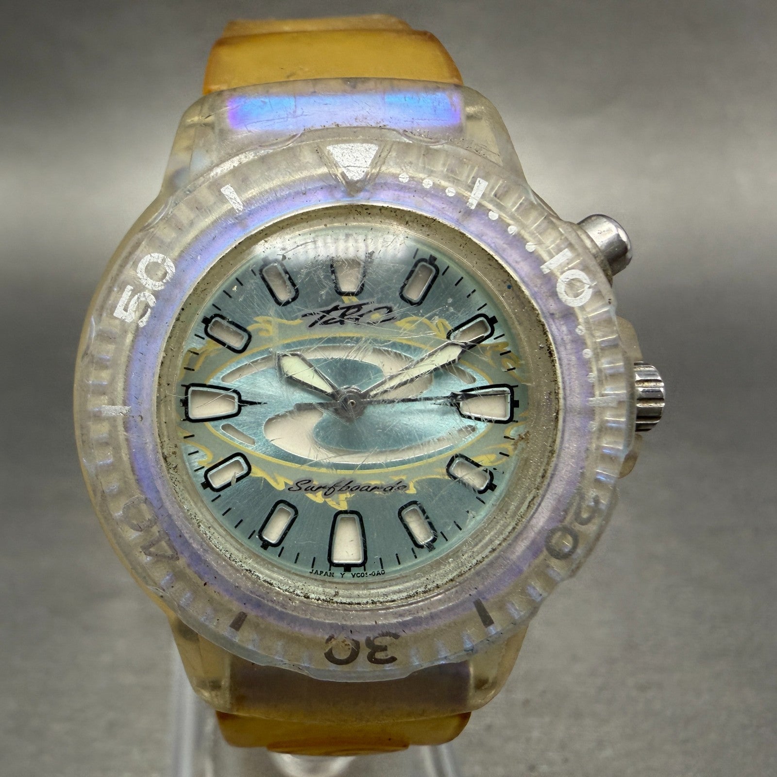 Orient Town & Country Dive Watch Women 34mm Blue Dial Clear Round New Battery0