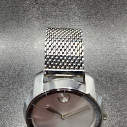 Movado Bold Watch Women 36mm Silver Dial Steel Round 3600241 New Battery4