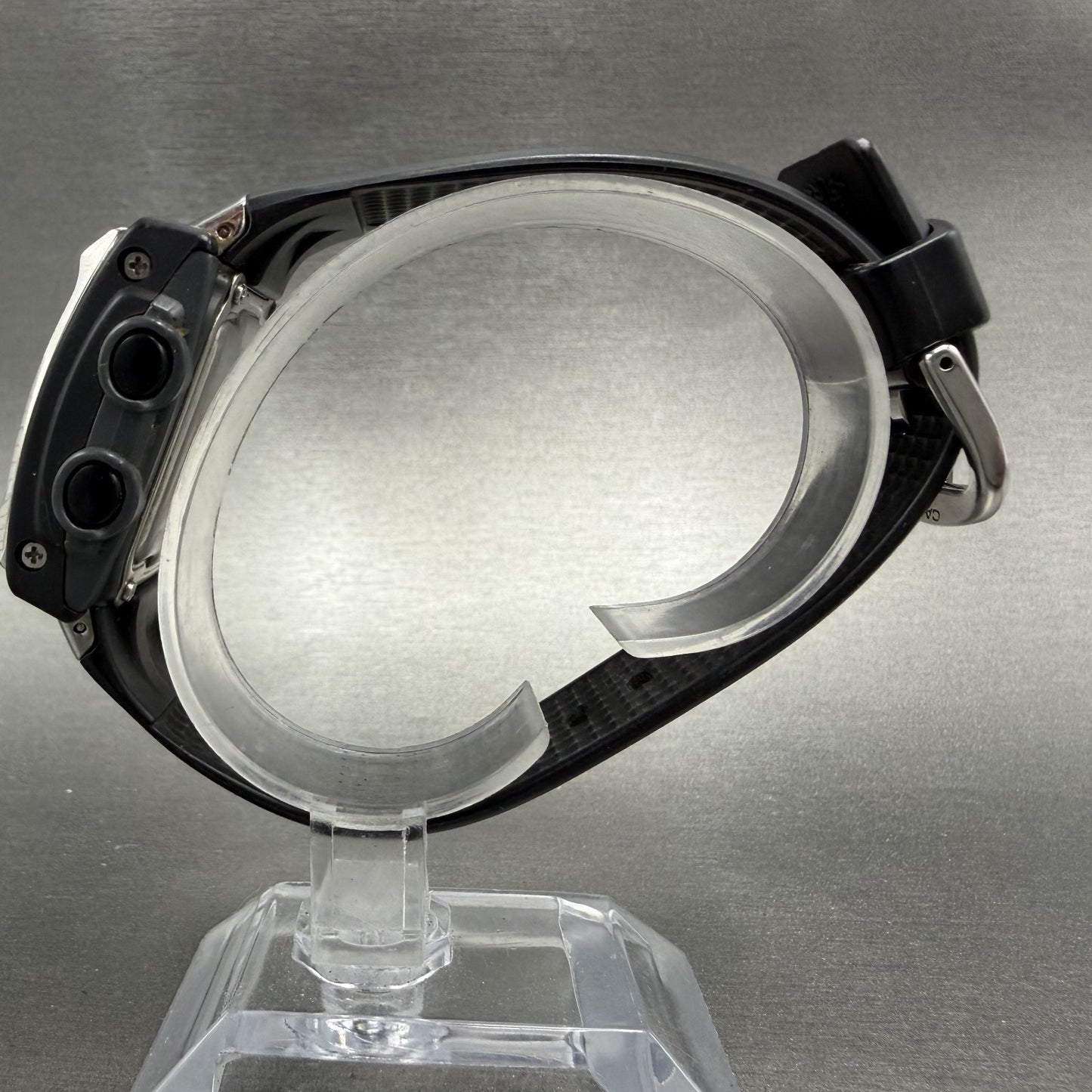 Casio Baby-G Watch Women 35mm Digital Black Silver Alarm Chrono BG-180 New Batt6