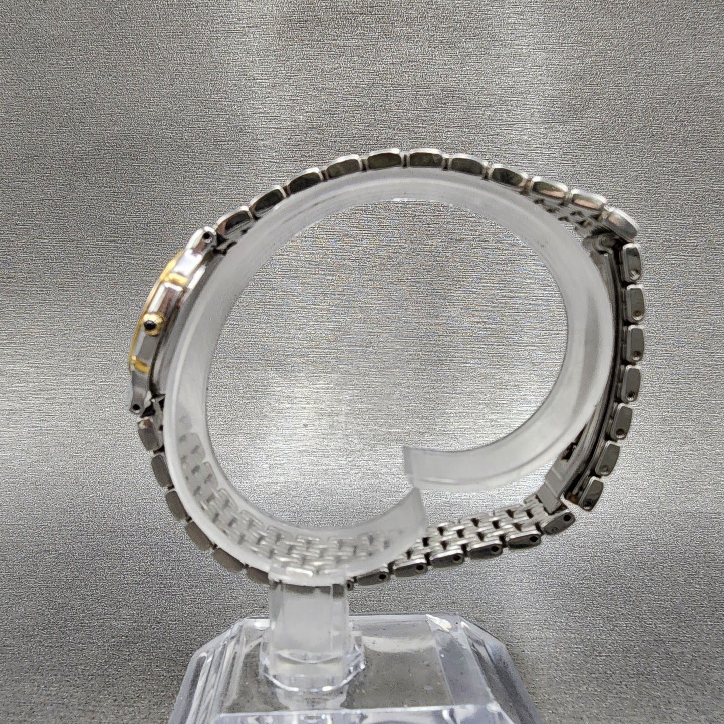 Seiko Exceline Watch Women 24mm Silver Dial Two Tone Round 73200410 New Battery6