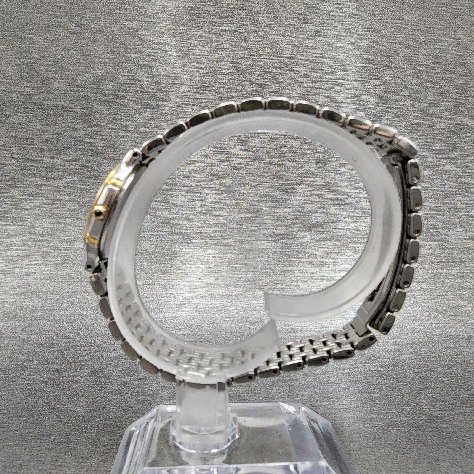 Seiko Exceline Watch Women 24mm Silver Dial Two Tone Round 73200410 New Battery6