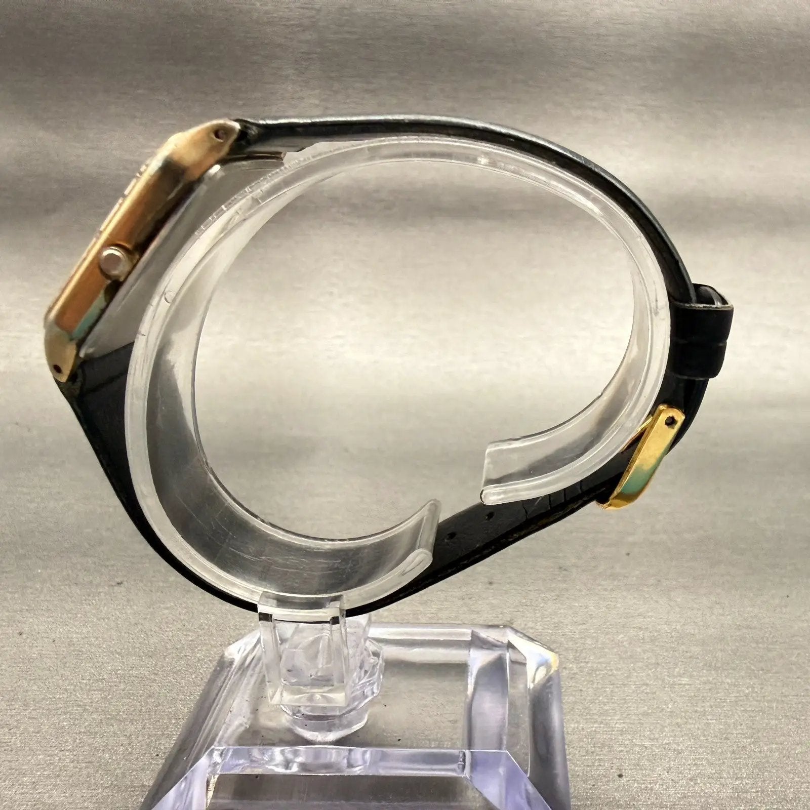Citizen CQ Watch Men 27mm Gold Dial Gold Tone Rectangle 2830-262841 New Battery6