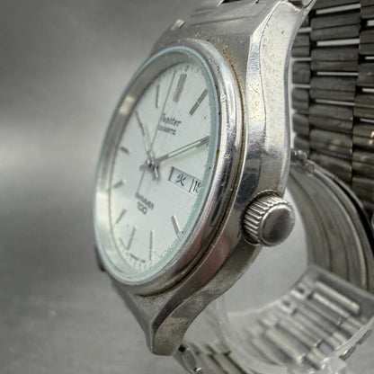 Orient Jupiter Swimmer Watch Men 35mm White Dial Silver Daydate  D39312-71 PARTS3