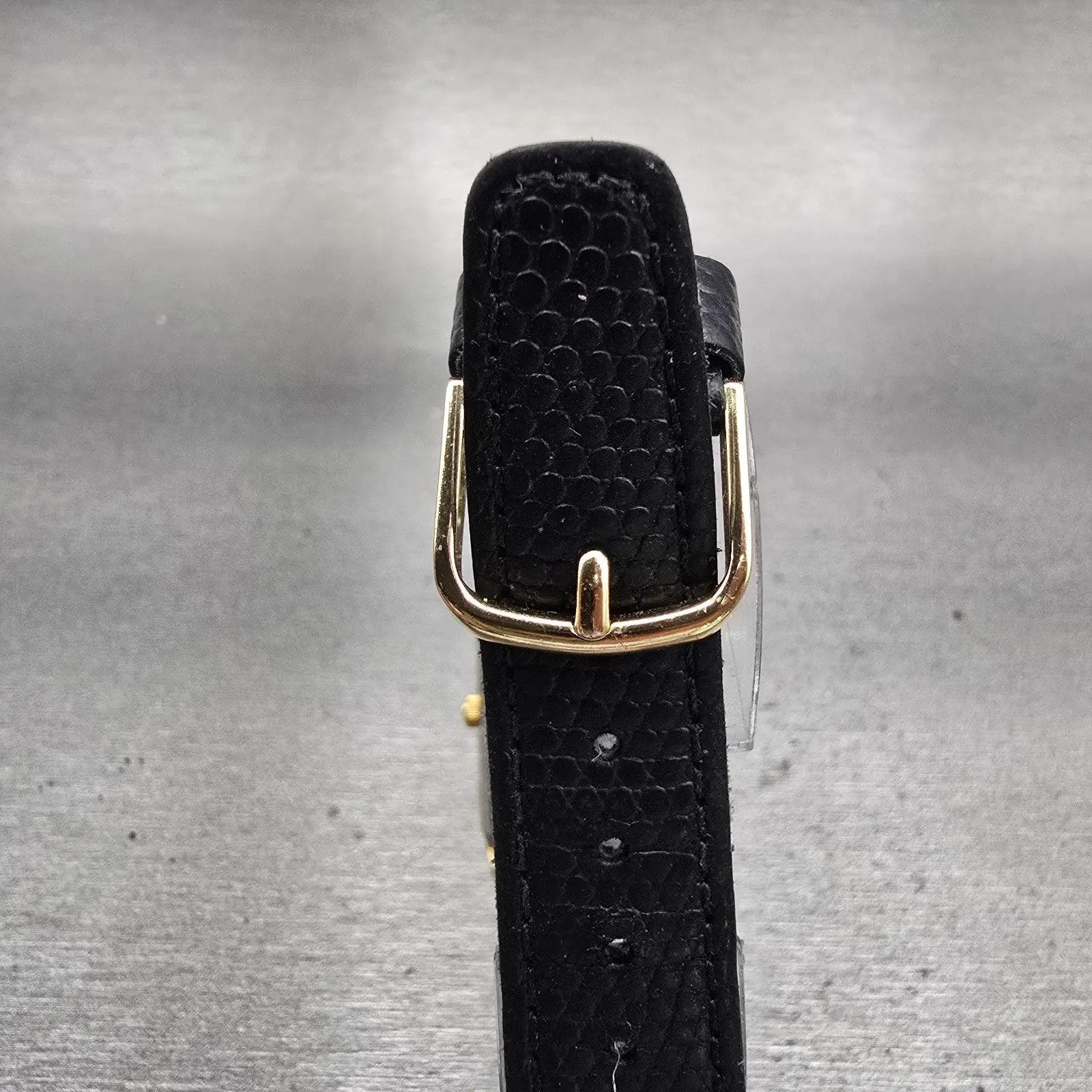 Citizen CQ Watch Men 25mm Black Dial Gold Tone Rectangle 5130-K02627 New Battery7