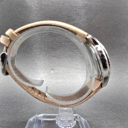 Eco-Drive Silhouette Crystal Watch Women 32mm MOP Dial Steel Daydate Round Works8