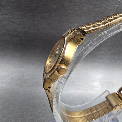 Seiko Watch Women 19mm Champagne Dial Gold Tone Round 2Y00-0189 New Battery2
