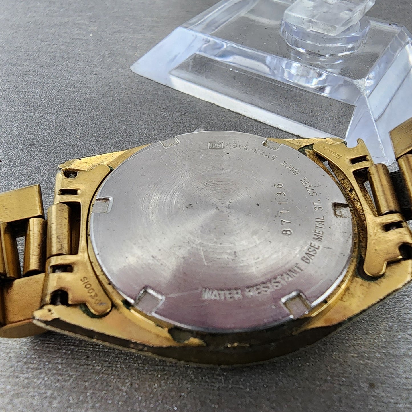 Seiko SQ President Watch Men 36mm Gold Dial Gold Tone Daydate 5y238a69 PARTS10