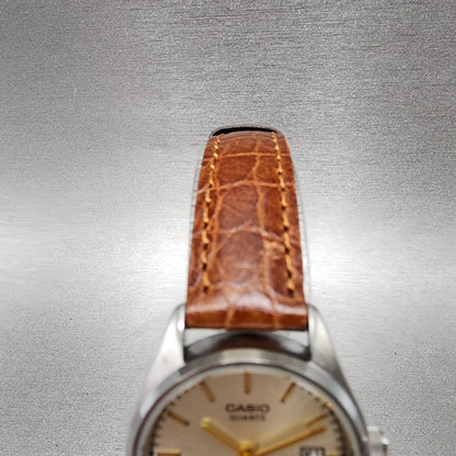 Casio Watch Women 26mm Champagne Dial Silver Tone Date LTP1175 New Battery4