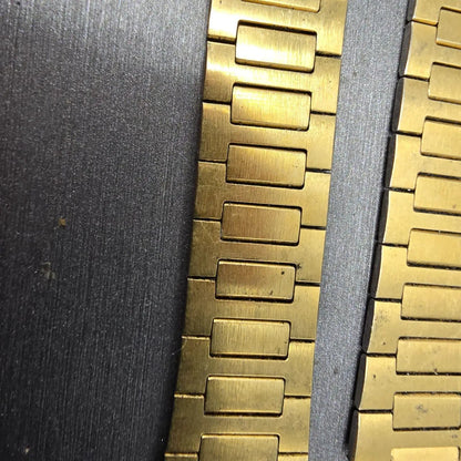 Seiko Bracelet 16mm Stainless Steel Gold Tone Vintage Japan 04AAY MISSING Clasp6
