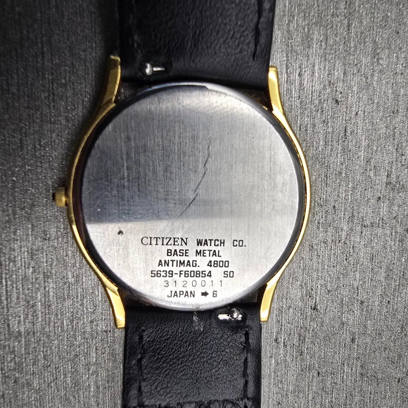 Citizen Exceed Watch Men 32mm Champagne Dial Gold Tone Round 5639-F60854 New Bat10