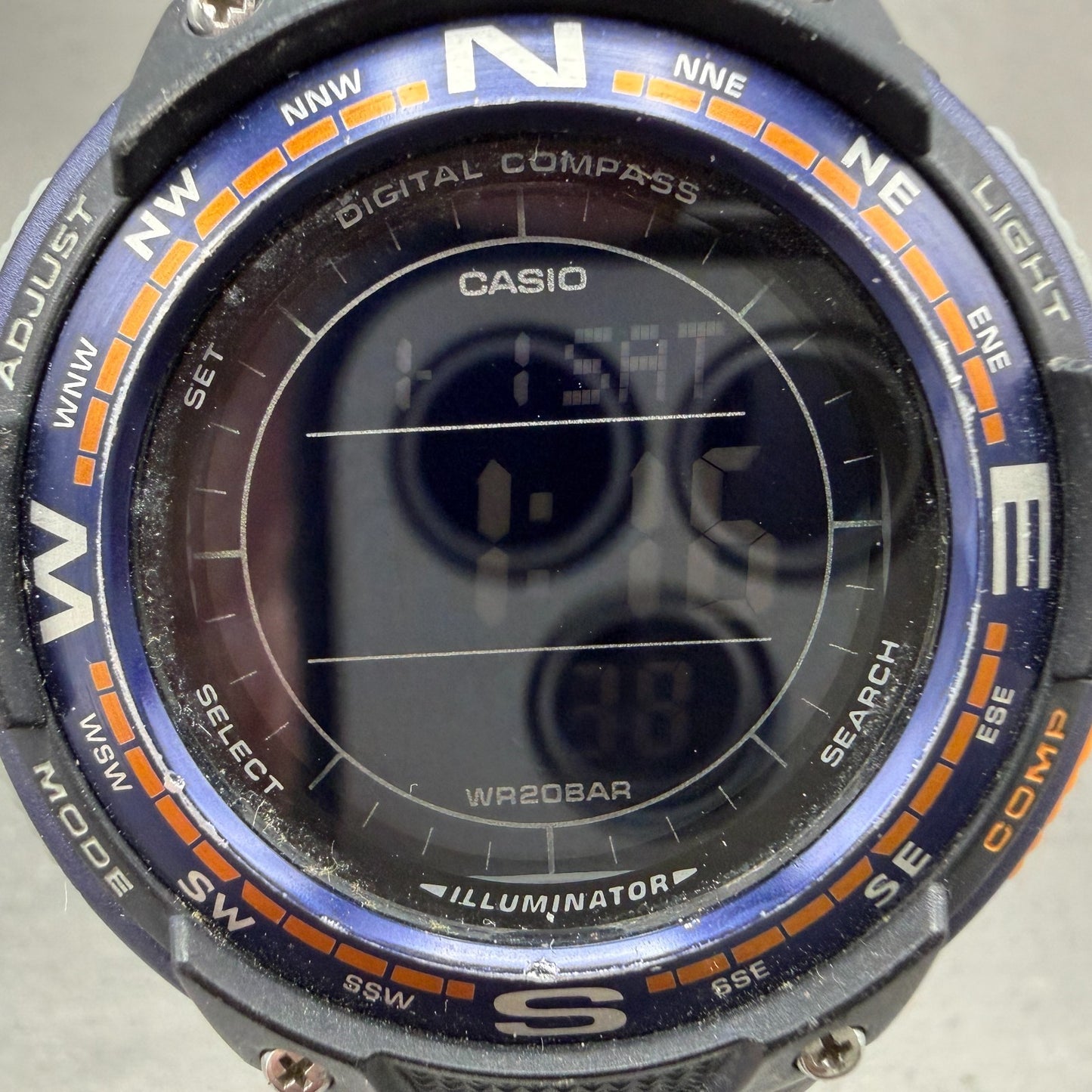 Casio SGW-100  Twin Sensor Watch Men 48mm Blue Black Alarm Chrono New Battery1