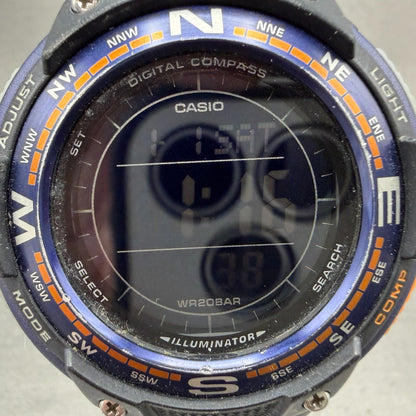 Casio SGW-100  Twin Sensor Watch Men 48mm Blue Black Alarm Chrono New Battery1