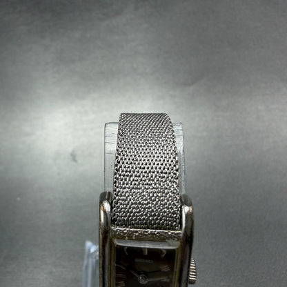 Seiko Tank Watch Women 15mm Brown Dial Silver Tone Rectangle Manual 11-4849 Runs4