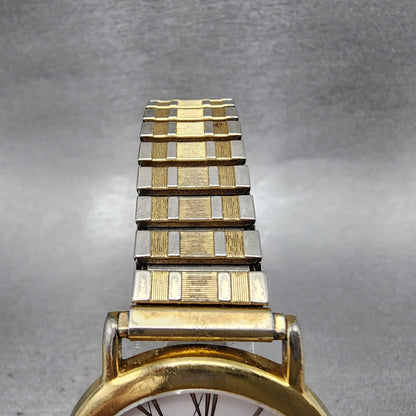 Seiko Watch Men 34mm White Dial Gold Tone Round Vintage 2K000039 New Battery4