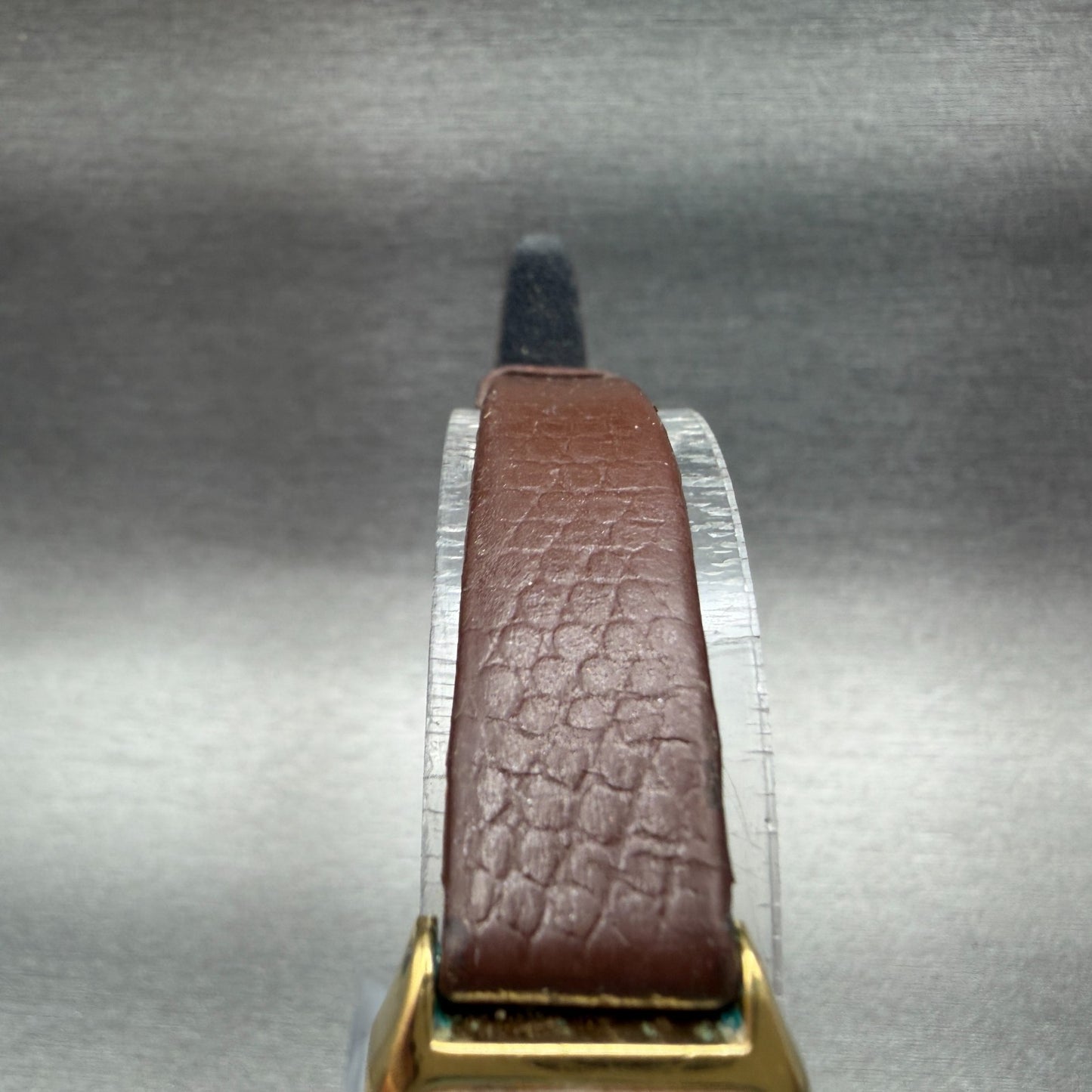Seiko Tank Watch Women 17mm Champagne Dial Gold Tone 4N00-5129 New Battery4