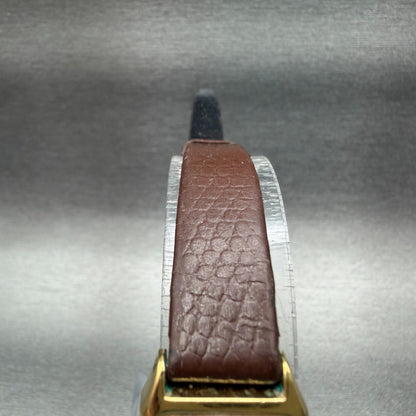 Seiko Tank Watch Women 17mm Champagne Dial Gold Tone 4N00-5129 New Battery4