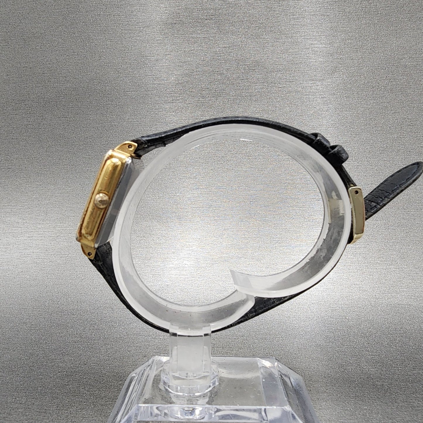 Seiko Watch Women 24mm Gray Dial Gold Tone Rectangle 433350 New Battery6