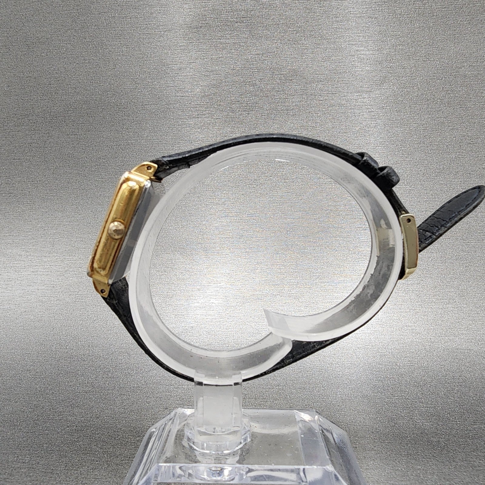 Seiko Watch Women 24mm Gray Dial Gold Tone Rectangle 433350 New Battery6