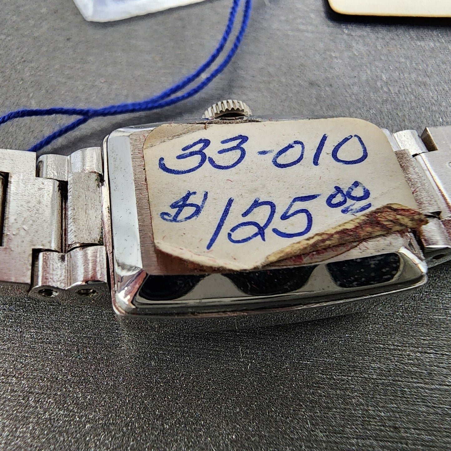 Seiko Tank Watch Women 17mm Silver Dial Silver Tone Manual Wind NOS Runs 110011
