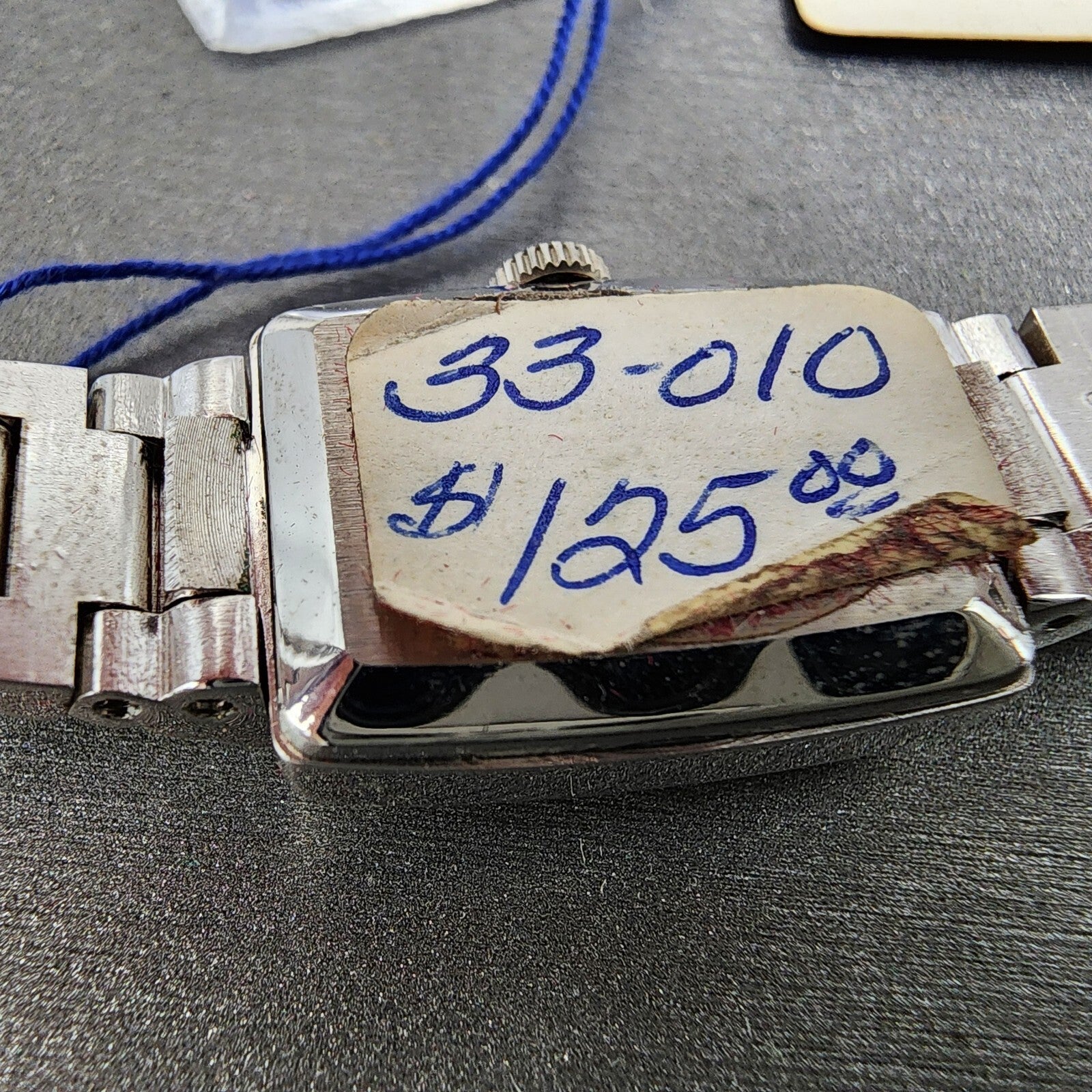 Seiko Tank Watch Women 17mm Silver Dial Silver Tone Manual Wind NOS Runs 110011