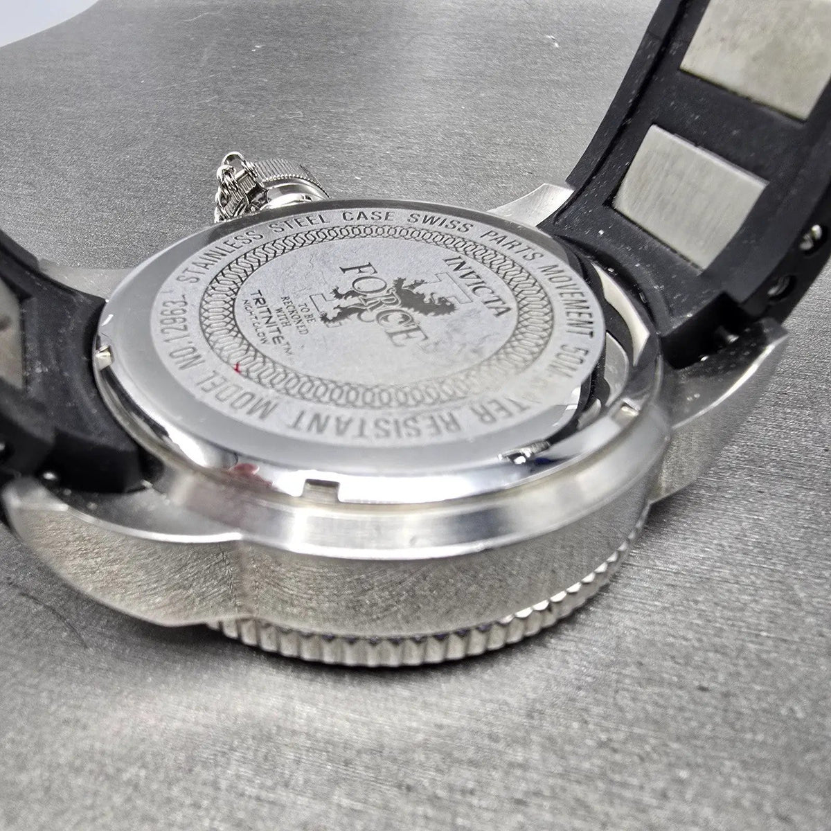 Invicta I-Force Dive Watch Men 51mm Black Dial Silver Date 12963 READ!! New Batt11