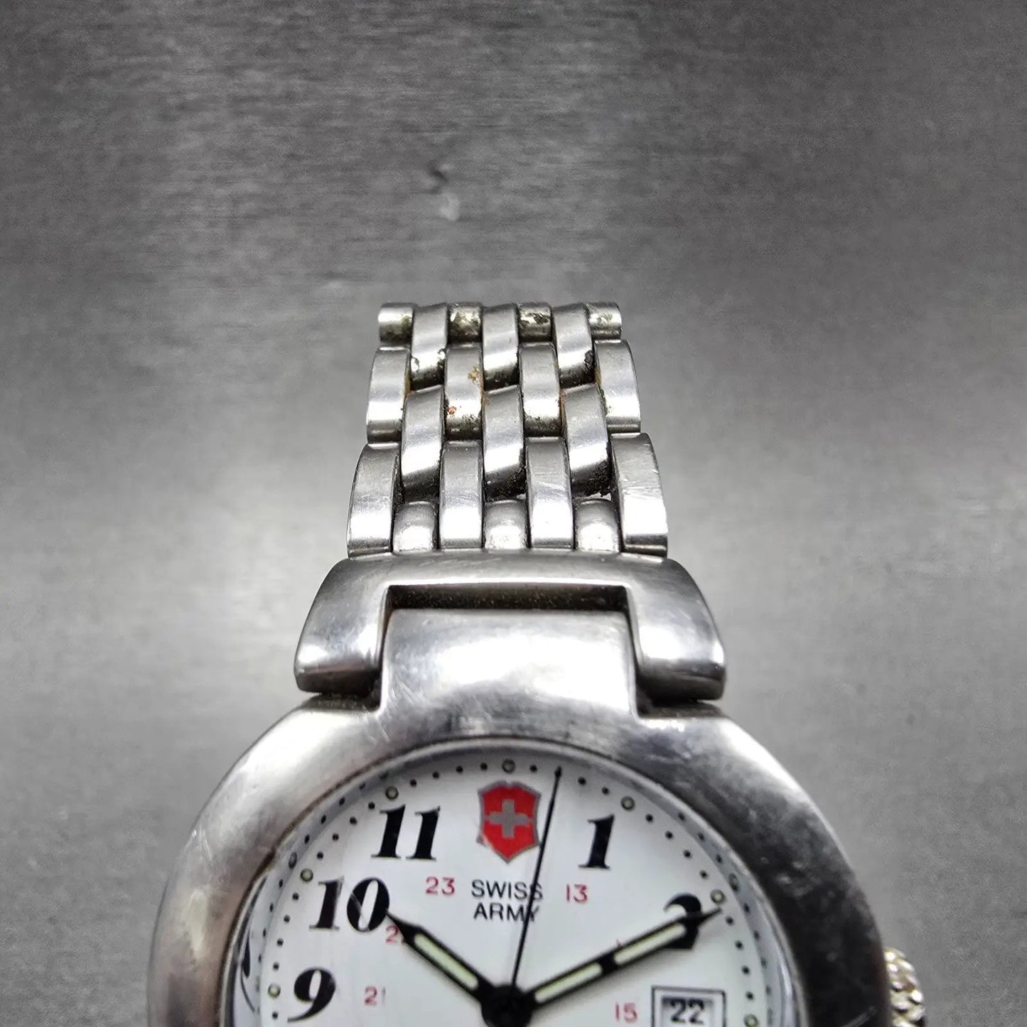 Victorinox Swiss Army Cavalry Watch Women 31mm White Dial Steel Date PARTS NED5