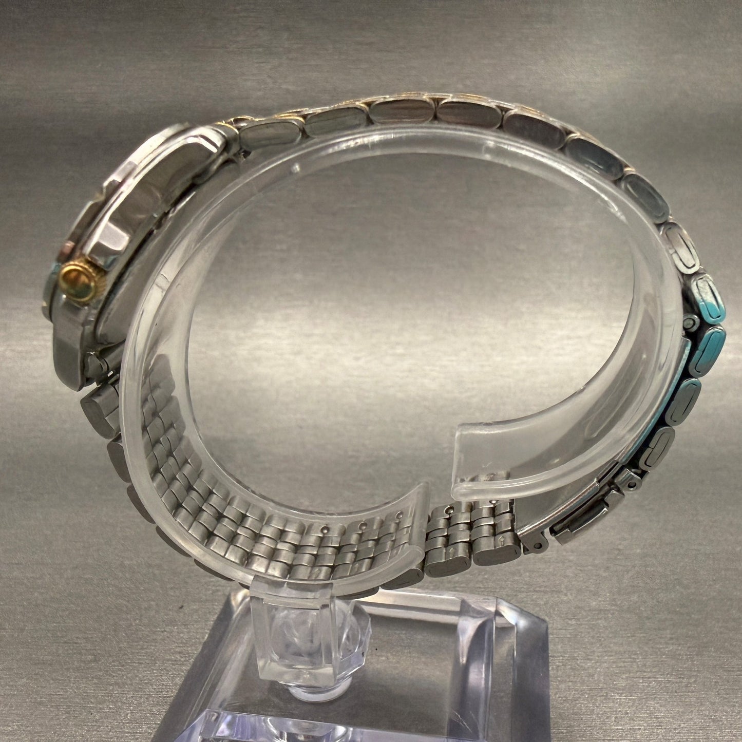Seiko Watch Women 28mm Silver Dial Two Tone Date Round 6N22-00G0 New Battery6