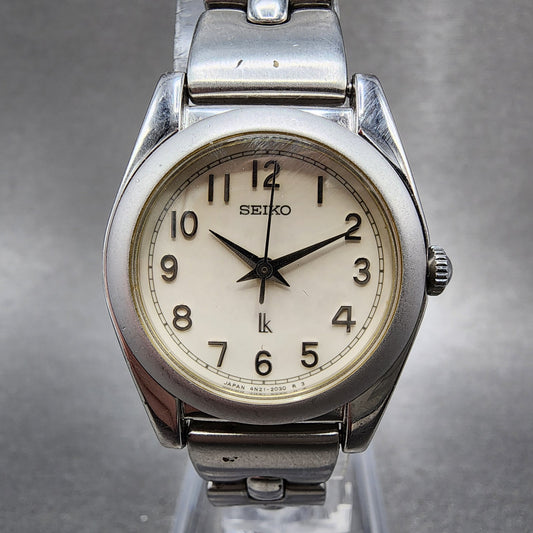 Seiko Lukia Watch Women 25mm White Dial Silver Tone 4n210980 New Battery0