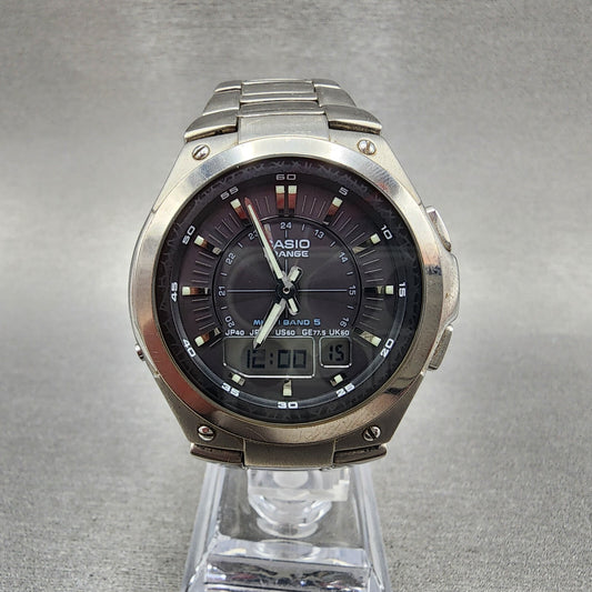 Casio IRange Watch Men 41mm Black Dial Analog Digital Titanium IRWM10T Works0