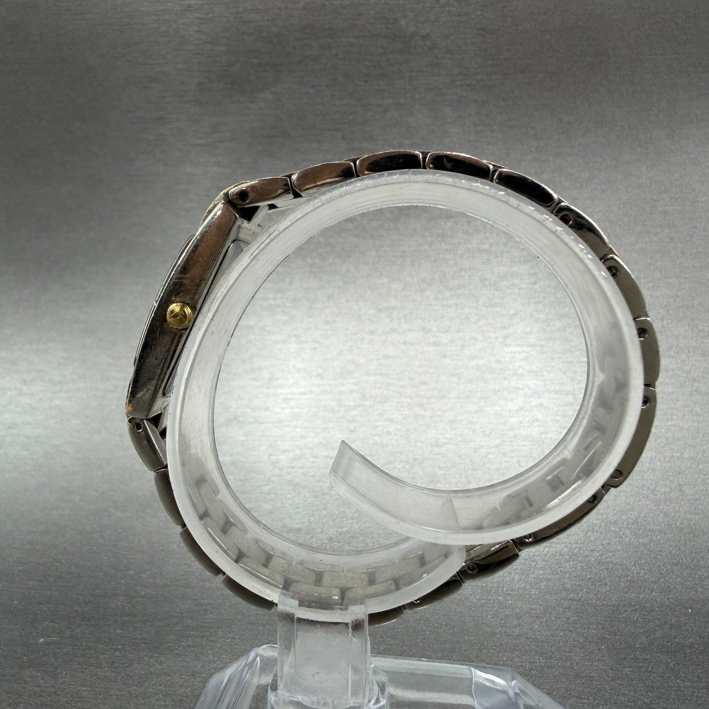 Bulova Watch Women 15mm MOP Dial Two Tone Rectangle 98L001 New Battery6