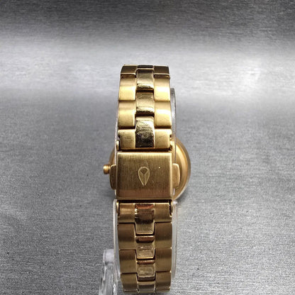Nixon Kensington Watch Women 32mm Champagne Dial Gold Tone Round New Battery7