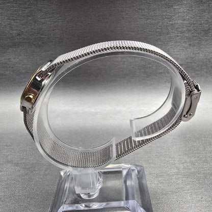 Skagen Watch Women 19mm Silver Dial Two Tone Round 502XSGS New Battery L6