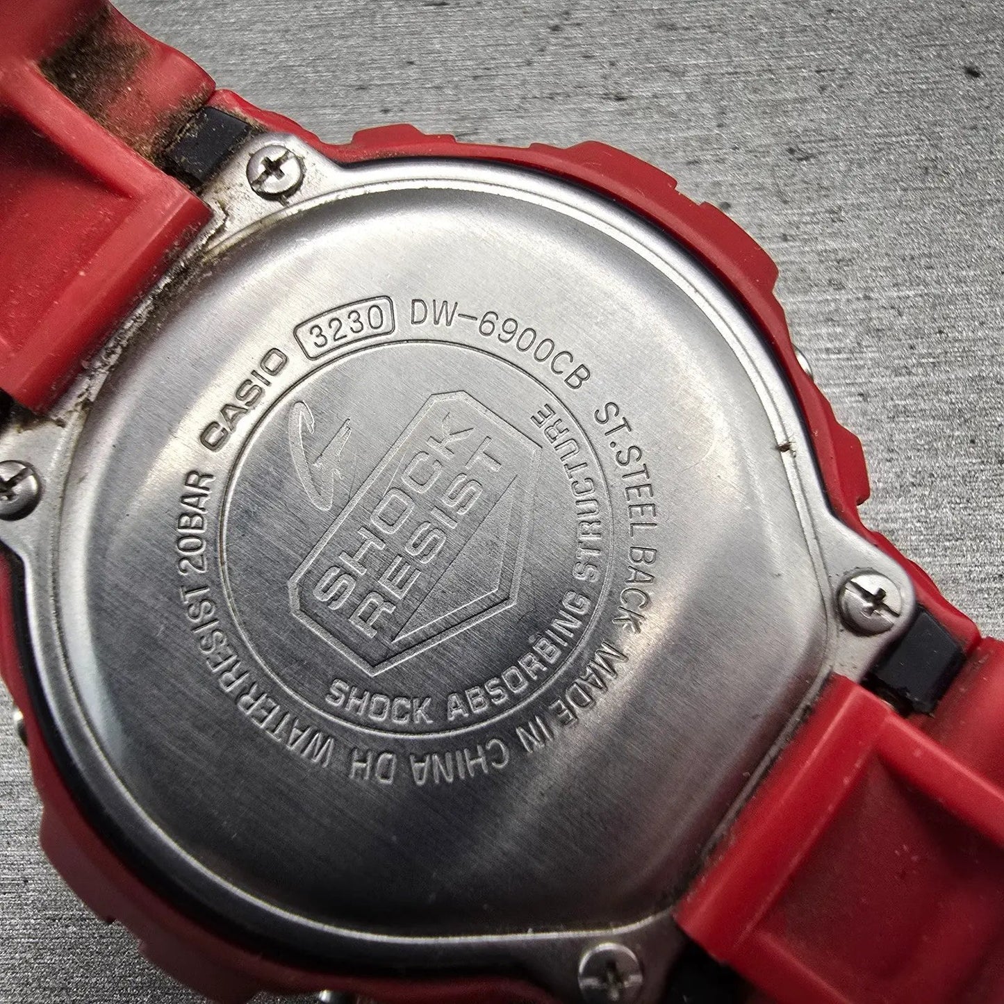 Casio G-Shock DW-6900CB Watch Men 51mm Red Alarm Chronograph Timer New Battery10