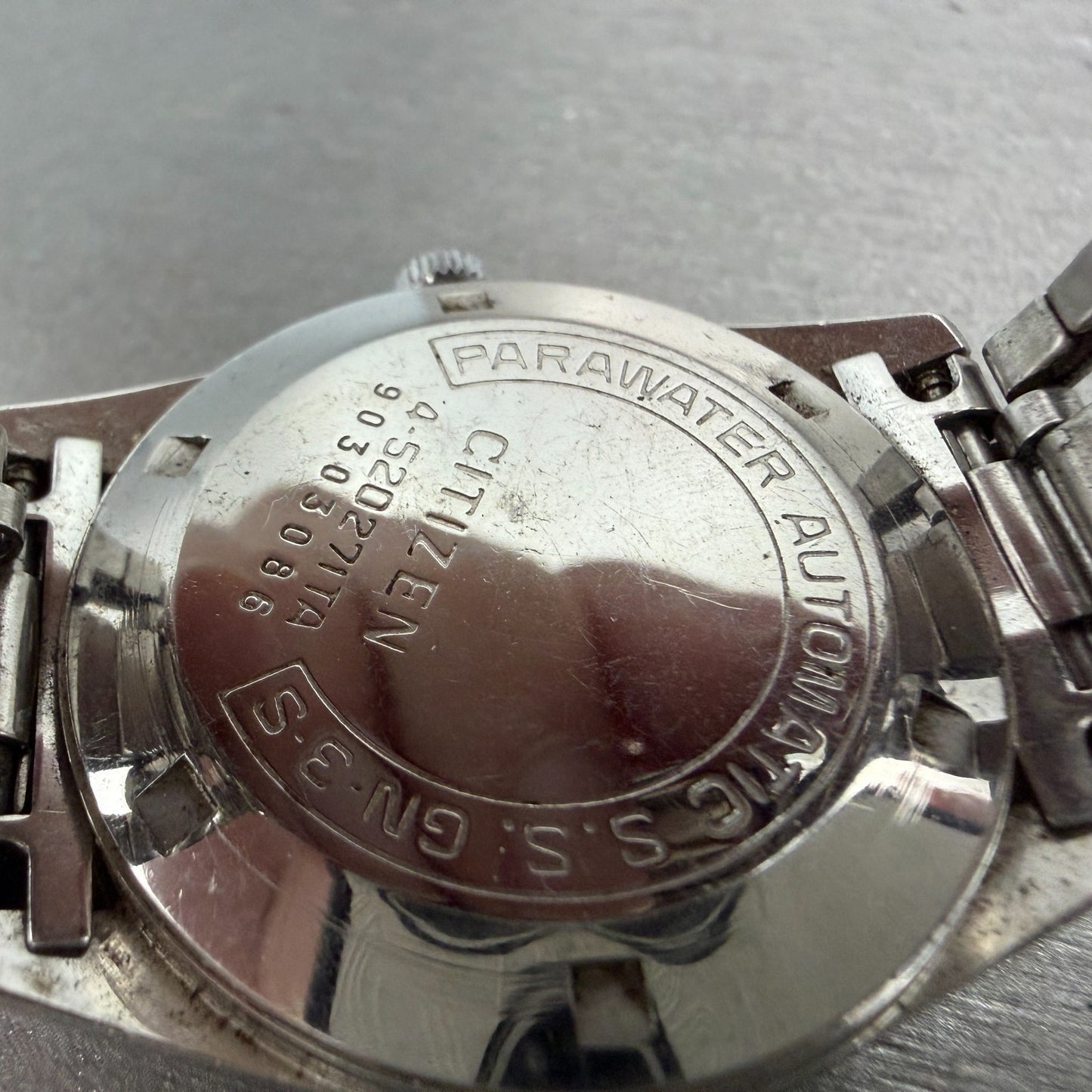 Citizen Seven Star Deluxe Watch Men 34mm Silver Dial Silver Tone Daydate Runs9