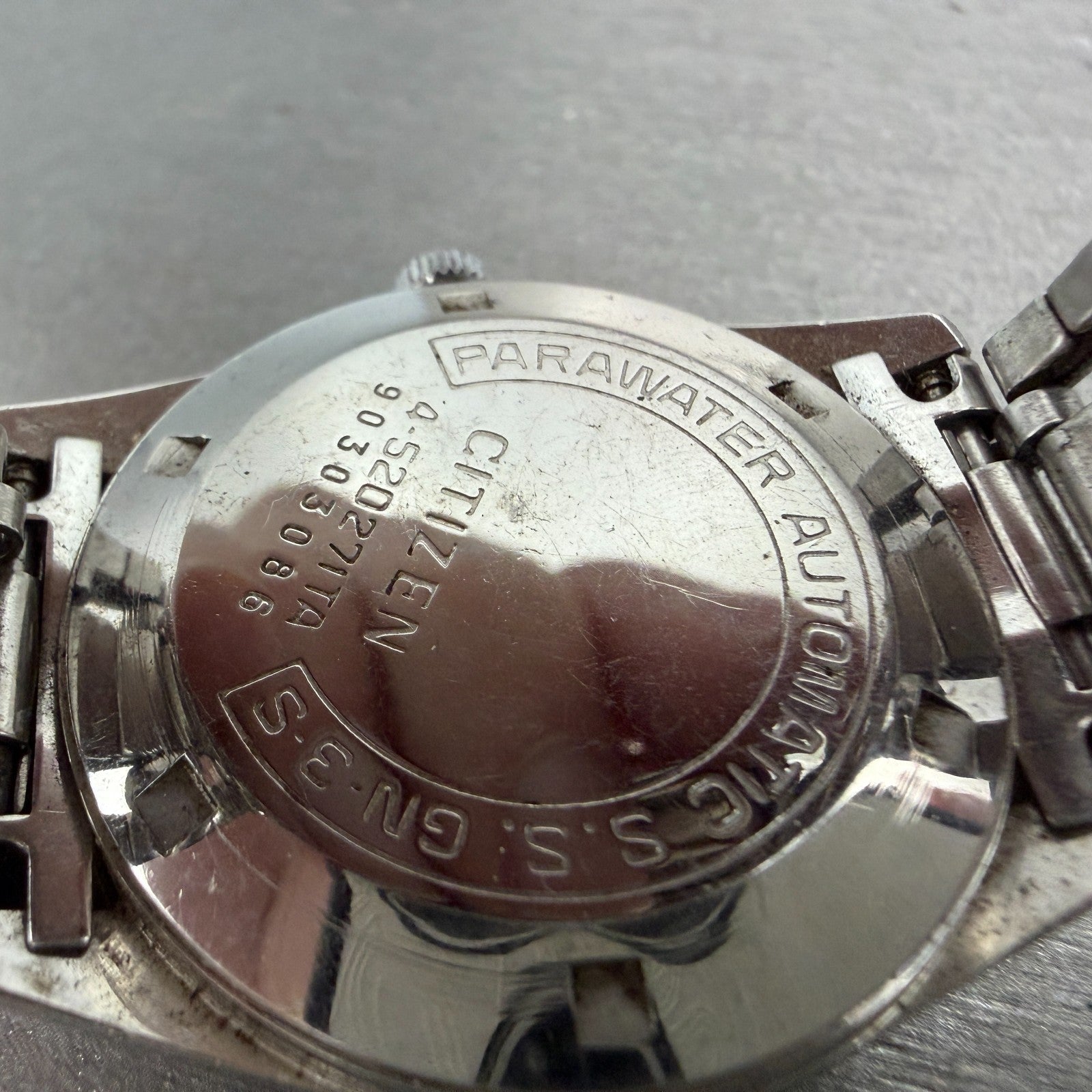 Citizen Seven Star Deluxe Watch Men 34mm Silver Dial Silver Tone Daydate Runs9