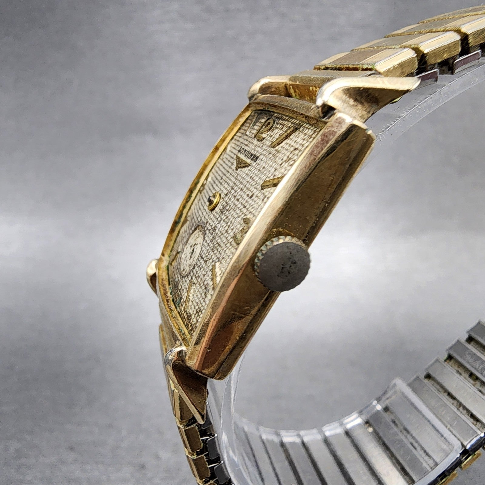 Longines Watch Men 26mm Cream Dial 10K Gold Filled Samll Seconds 23Z PARTS3