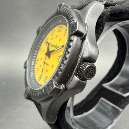 Columbia Watch Men 40mm Yellow Dial Gray Tone Date Round CL-7301 New Battery2