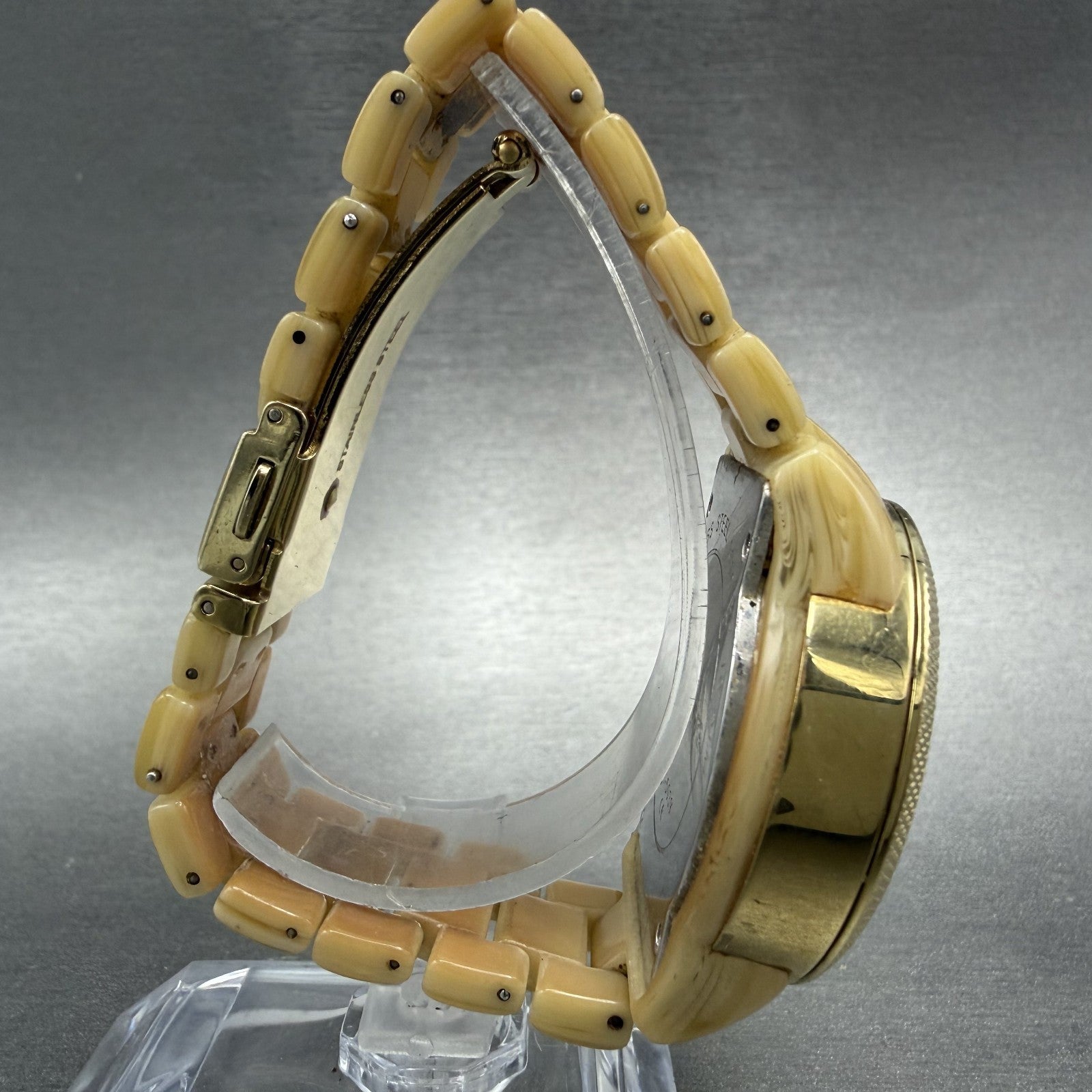 Michael Kors Jet Set Watch Women 37mm MOP Dial Gold Tone Daydate MK-5039 NewBatt8