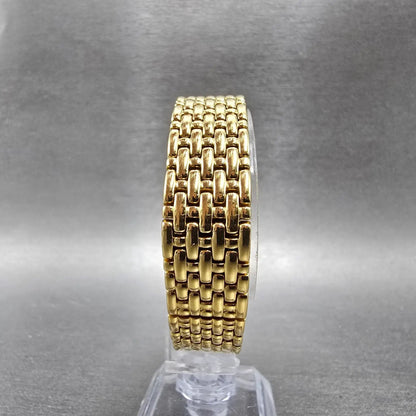 Raymond Weil Fideli Watch Women 24mm Black Dial Gold Plated Date 4702 New Batt8