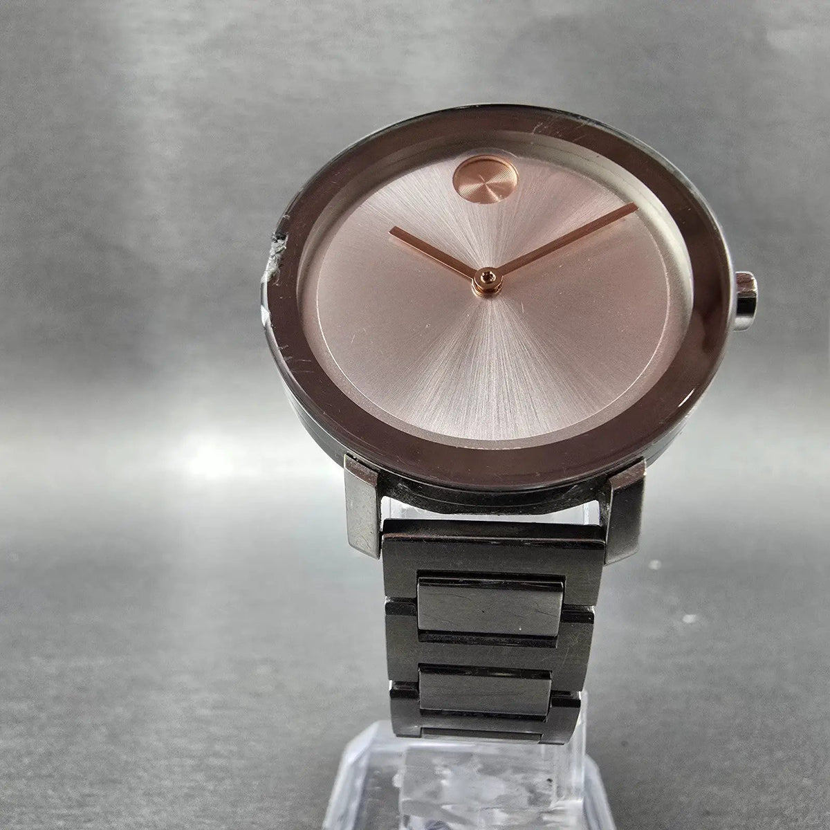Movado Bold Evolution Watch Women 34mm Silver Dial Steel Round 3600821 New Batt5