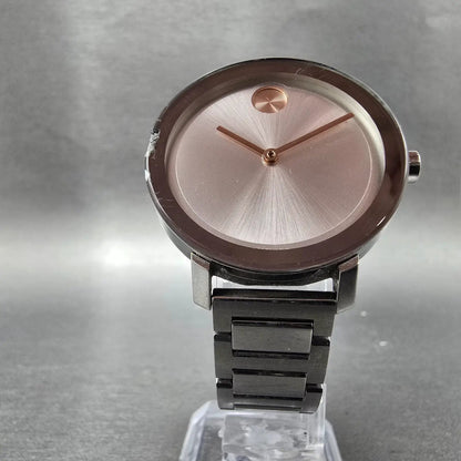 Movado Bold Evolution Watch Women 34mm Silver Dial Steel Round 3600821 New Batt5